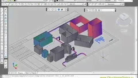 AutoCAD3d Урок 01. Инструменты Орбита и Визуальные стили.