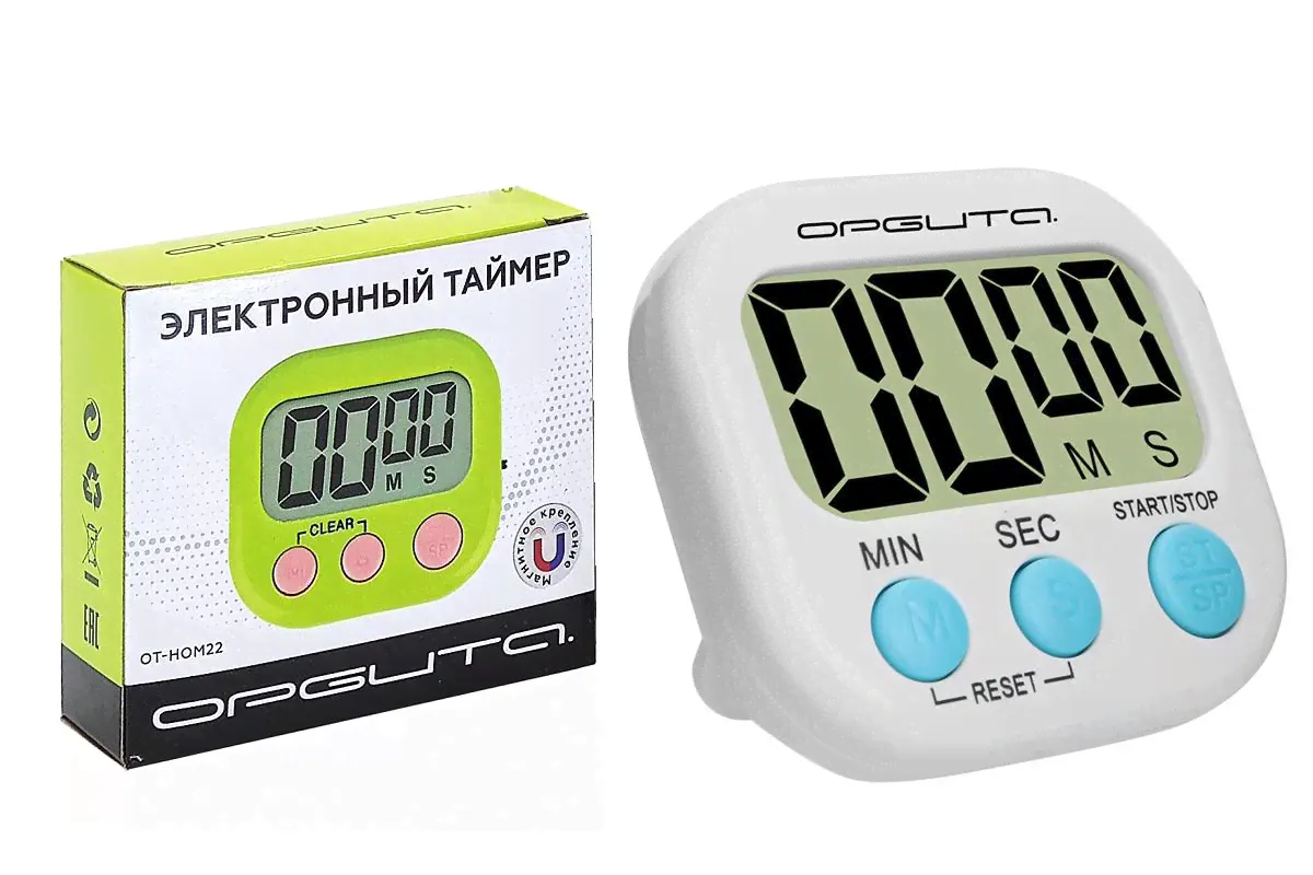 Таймер-секундомер Орбита OT-HOM22 Белый-4